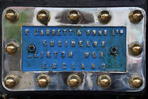 Typenschild am Dampftraktor  Hendrina  Anfang Juli 2019 in Altenbeken.