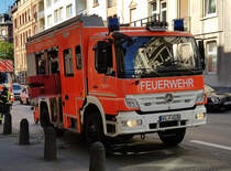 =MB Atego 1529 als Löschgruppenfahrzeug LF 20/16 der Feuerwehr WIESBADEN bei einem Einsatz im Juni 2019