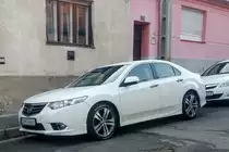 Honda Accord mit Fulda Felgen, fotografiert in Pecs (HU), Juli 2019.