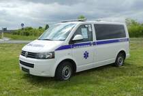 =VW T 5 steht auf einer Sonderausstellungsfläche anl. Rettmobil im Mai 2019