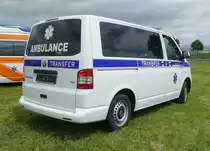 =VW T 5 steht auf einer Sonderausstellungsfläche anl. Rettmobil im Mai 2019