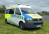 =VW T 5 steht auf einer Sonderausstellungsfläche anl. Rettmobil im Mai 2019