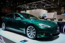Tesla Model S, Karosserieumbau auf Kombi. Foto: Autosalon Genf, 2019.