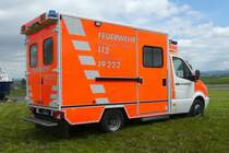 =MB Sprinter Rettungswagen steht zum Verkauf, gesehen auf einer Sonderausstellungsfläche anl. Rettmobil im Mai 2019