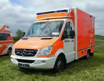 =MB Sprinter Rettungswagen steht zum Verkauf, gesehen auf einer Sonderausstellungsfläche anl. Rettmobil im Mai 2019