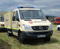 =MB Sprinter als Gerätewagen des Malteser-Hilfsdienstes steht auf dem Parkplatz der RettMobil im Mai 2019