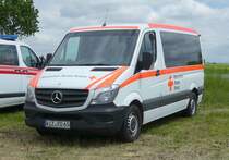 MB Sprinter des DRK steht auf dem Parkplatz der RettMobil im Mai 2019