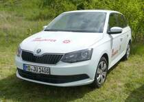 =Skoda der JOHANNITER, steht auf dem Parkplatz der Rettmobil 2019 in Fulda, 05-2019