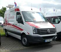 =VW Crafter von Feuerwehrtechnik MEIER, steht auf dem Parkplatz der Rettmobil 2019 in Fulda, 05-2019