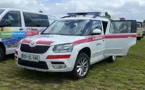 =Skoda Yeti vom Gesundheitszentrum KRANJ/Slowenien, steht auf dem Parkplatz der Rettmobil 2019 in Fulda, 05-2019