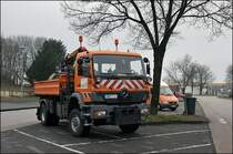 Atego 1828 der AM Ldenscheid und der Sprinter 311CDI auf dem Rastplatz Sauerland-West. (13.03.2009)
