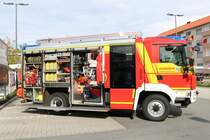 Feuerwehr Ginsheim Gustavsburg MAN TGM Rosenbauer AT HLF20 am 18.08.19 beim Tag der offenen Tür