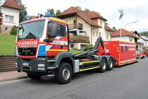 Gefahrenabwehr Main Kinzig Kreis MAN TGS WLF mit AB Atemschutz am 18.08.19 beim Tag der offenen Tür der Feuerwehr Wächtersbach 