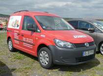 =VW Caddy von BRANDSCHUTZ-SCHMITT, abgestellt auf dem Parkplatz der Rettmobil 2019 in Fulda, 05-2019