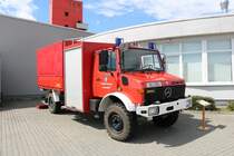Feuerwehr Langenselbold Mercedes Benz Unimog U1550 SW2000 am 18.08.19 beim Tag der offenen Tür 
