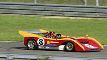 McLaren M8F (1972), beim 47. AvD - Oldtimer Grand Prix, 9.-11. August 2019 / Nürburgring, Rennen4, Revival Deutsche Rennsport-Meisterschaft 1972 - 1981. Aufnahme 10.8.2019 von einer Zuschauer- Tribühne