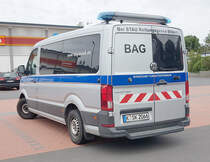 =VW Crafter des BAG steht im August 2019 in Fulda