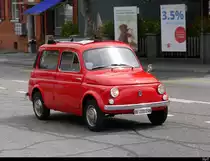 Oldtimer Fiat 500 Giardinera unterwegs in Ostermundigen am 17.08.2019