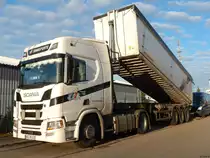 Scania R450 Kipper im Gewerbegebiet Sassnitz am 24.02.2019