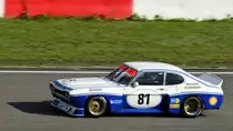 Ford Capri RS 3100 (1974), beim 47. AvD - Oldtimer Grand Prix, 9.-11. August 2019 / Nürburgring, Rennen4, Revival Deutsche Rennsport-Meisterschaft 1972 - 1981. Aufnahme 10.8.2019 von einer Zuschauer- Tribühne