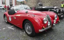 =Jaguar XK 120 OTS, Bj. 1950, 3442 ccm, 160 PS, steht in Fulda anl. der SACHS-FRANKEN-CLASSIC im Juni 2019