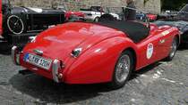 =Jaguar XK 120 OTS, Bj. 1950, 3442 ccm, 160 PS, steht in Fulda anl. der SACHS-FRANKEN-CLASSIC im Juni 2019