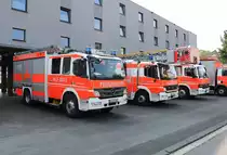 Feuerwehr Kassel Mercedes Benz Atego HLF20/16 und DLK 23/12 am 25.08.19 beim Tag der offenen Tür
