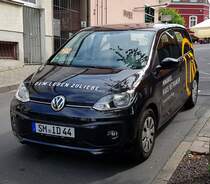 =VW UP vom Pflegedienst IMMANUEL steht im August 2019 in Hünfeld