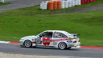 Ford Sierra RS 500 (1988), Fahrer:Hahne Armin, DE, und Schneider Volker. Qualifying zum Rennen 10, Tourenwagen Classic 47. AvD-Oldtimer-Grand-Prix 2019, Samstag 10.08.2019 von der Zuschauertribühne.