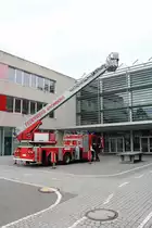 Feuerwehr Kronberg im Taunus Mercedes Benz Atego DLK 23/12 am 01.09.19 beim Tag der offenen Tür