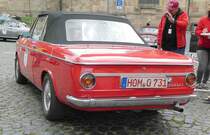 =BMW 1600 Cabrio, gesehen in Fulda anl. der SACHS-FRANKEN-CLASSIC im Juni 2019