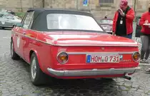=BMW 1600 Cabrio, gesehen in Fulda anl. der SACHS-FRANKEN-CLASSIC im Juni 2019