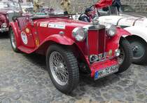 =MG TC, Bj. 1946, 1250 ccm, 55 PS, gesehen in Fulda anl. der SACHS-FRANKEN-CLASSIC im Juni 2019