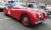 =Jaguar XK 120 OTS, Bj. 1951, 3441 ccm, 180 PS, gesehen in Fulda anl. der SACHS-FRANKEN-CLASSIC im Juni 2019