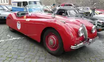 =Jaguar XK 120 OTS, Bj. 1951, 3441 ccm, 180 PS, gesehen in Fulda anl. der SACHS-FRANKEN-CLASSIC im Juni 2019