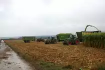 Drei Fendt Vario am 07.09.19 bei Frankfurt Bergen Enkheim 