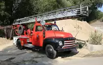 Diese alte Feuerwehr Drehleiter aus Saarbrücken war als Gastfahrzeug bei der Fa. Lachmann in Natrup Hagen ausgestellt, wo man am 31.08.2019 das 100jährige Firmenjubiläum feierte.