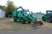 Bundespolizei Mercedes Benz Unimog U2150 am 08.09.19 beim Tag der offenen Tür in Hünfeld