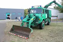 Bundespolizei Mercedes Benz Unimog U2150 am 08.09.19 beim Tag der offenen Tür in Hünfeld