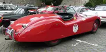 =Jaguar XK 120 OTS, Bj. 1951, 3441 ccm, 180 PS, gesehen in Fulda anl. der SACHS-FRANKEN-CLASSIC im Juni 2019
