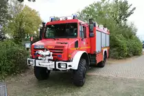 Bundespolizei Mercedes Benz Unimog U5000 FLF am 08.09.19 beim Tag der offenen Tür in Hünfeld