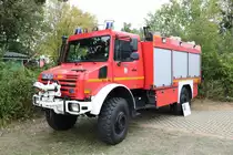 Bundespolizei Mercedes Benz Unimog U5000 FLF am 08.09.19 beim Tag der offenen Tür in Hünfeld