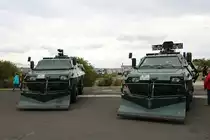 Zwei Bundespolizei Räumfahrzeuge am 08.09.19 beim Tag der offenen Tür in Hünfeld 