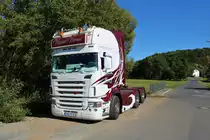 Scania R500 am 21.09.19 in Mittel Gründau 
