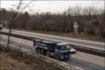 HEITKEMPER: Axor 1843 ist vermutlich zum Hohenlimburger Kalkwerk unterwegs. (13.03.2009)