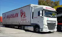 =DAF XF der Spedition KOCASLAN rastet an der A 3 im September 2019