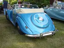 Heckansicht eines EMW 327 Cabriolet aus dem Jahr 1954. Oldtimertreffen des Oldtimerclubs Schermbeck am 22.09.2019 in Lühlerheim.
