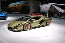 Lamborghini Sián FKP 37 am 22.09.19 auf der IAA in Frankfurt am Main 