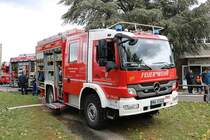 Feuerwehr Maintal Mercedes Benz Atego LF10/6 Kats (Florian Maintal 3-43-1) am 28.09.19 bei der Jugendfeuerwehr Abschlussübung