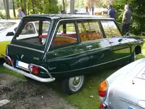 Heckansicht eines Citroen Ami 6 Break. Oldtimertreffen des Oldtimerclubs Schermbeck am 22.09.2019 in Lühlerheim.